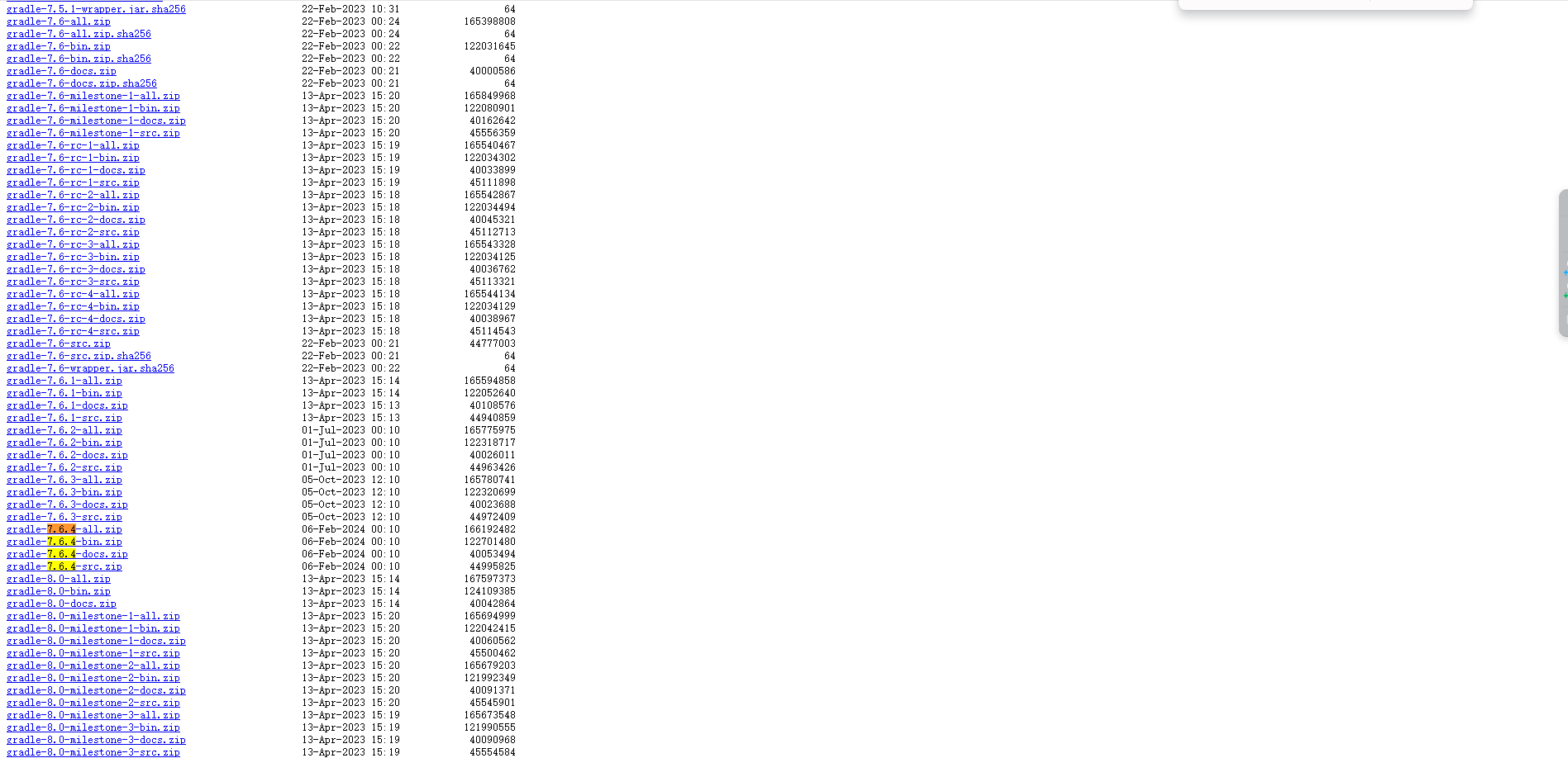 下载Gradle7.6.4版本